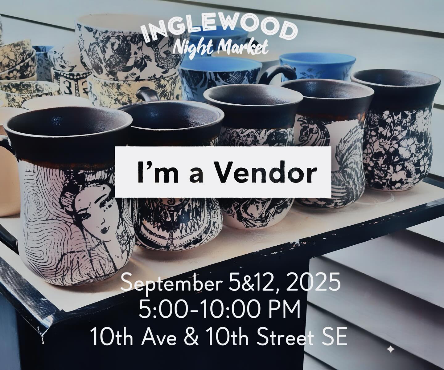 I’m set up tonight at the Inglewood Night Market.
📍 10th Ave & 10th Street SE, Calgary
📅 Friday, September 5, 2025
🕔 5:00–10:00 PM
I’ll have my pottery out, including mugs and other one-of-a-kind designs made with hand-applied transfers. Stop by if you’re at the market tonight.
@inglewoodnightmarketyyc @sadoway
#RupertRooster #Pottery #Ceramics #YYCArt #YYCPottery #YYCArtists #CalgaryEvents #Inglewood #InglewoodNightMarket #YYCNightMarket #YYCMarkets #MadeInCalgary #YYCMade #SupportLocalYYC #CanadianPottery #ClayArt #ArtMarket #YYCHandmade