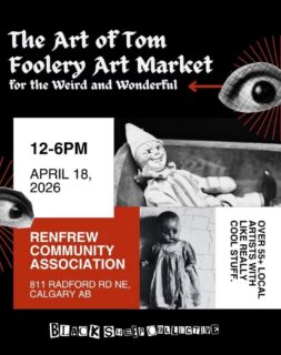 Come find me today at The Art of Tom Foolery Art Market for the Weird and Wonderful.
Renfrew Community Association
811 Radford Rd NE, Calgary AB
April 18, 2026 | 12-6PM
Over 55 local artists with really cool stuff. See you there.
#calgaryartist #yycart #calgarylocal #yyc #calgaryevents @bscollectiveyyc