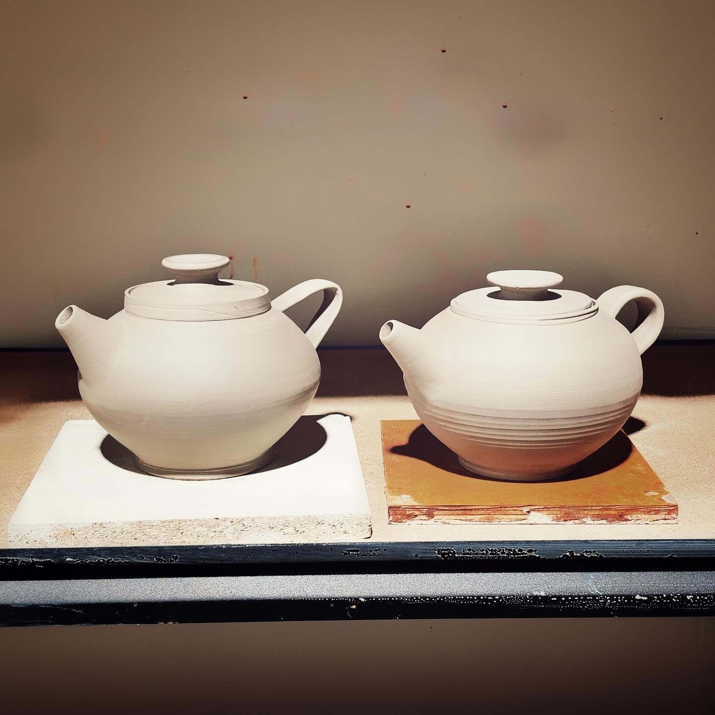 It’s coming up on three years since…. He never got to see any of this—ceramics wasn’t part of my life back then. I think he’d be proud of what I’ve learned and what I’m making now. Two more teapots, and a long way to go…