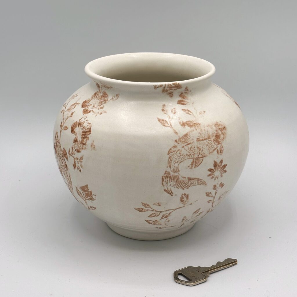 White Fish Vase