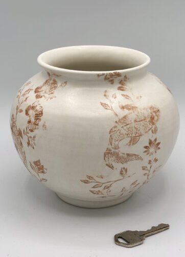White Fish Vase